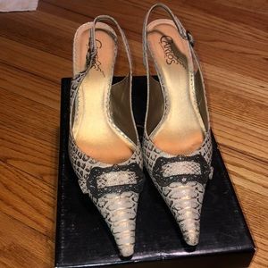 Carlos Santana Caramelo slingback heels, size 9.5